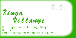 kinga villanyi business card